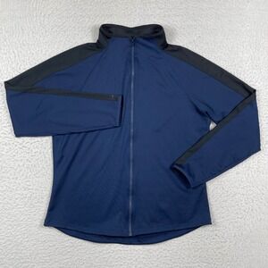 Under Armour Track Jacket Womens‎ XL Navy Blue ColdGear Storm Full Zip Athletic